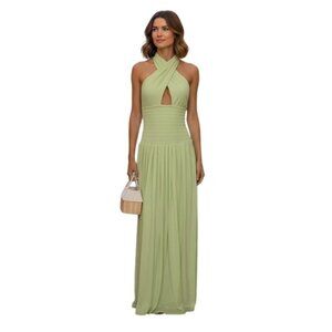 OW Collection Rhea Maxi Dress Pear Green NWT - Size S